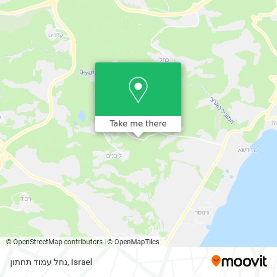 נחל עמוד תחתון map