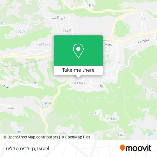 גן ילדים טללים map