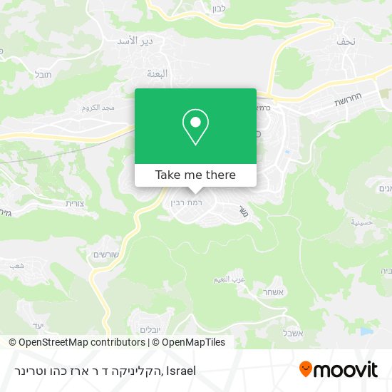 הקליניקה ד ר ארז כהו וטרינר map