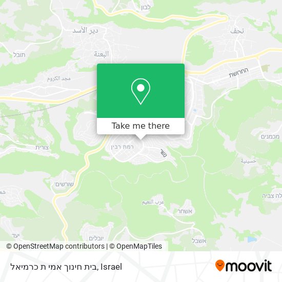 בית חינוך אמי ת כרמיאל map