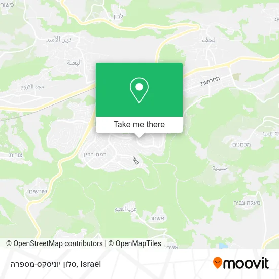 Карта סלון יוניסקס-מספרה