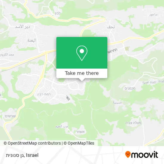 Карта גן סנונית