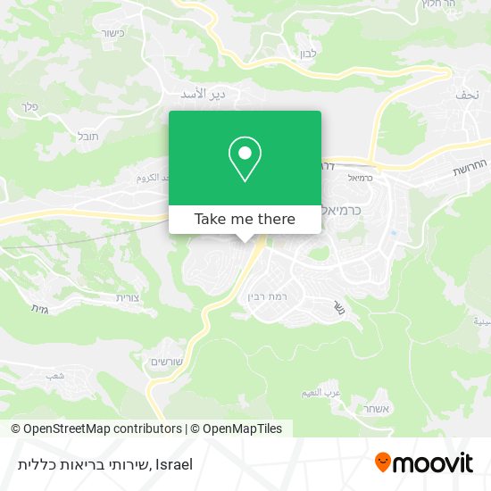 שירותי בריאות כללית map