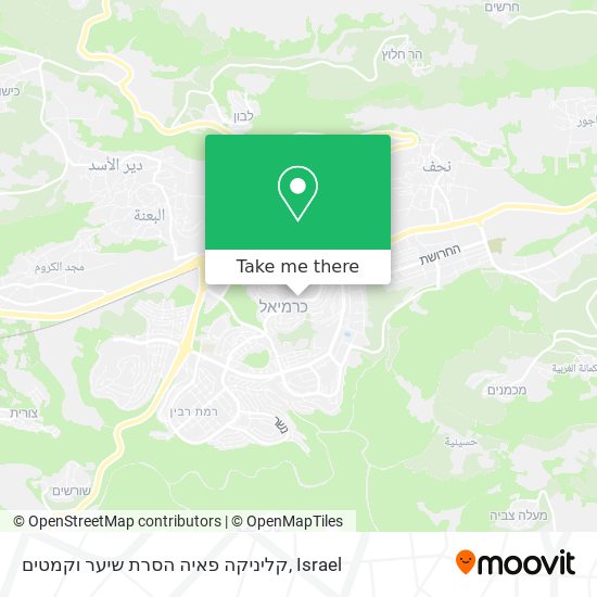 Карта קליניקה פאיה הסרת שיער וקמטים