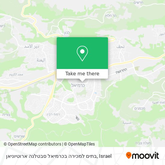 בתים למכירה בכרמיאל סבטלנה ארוטיוניאן map