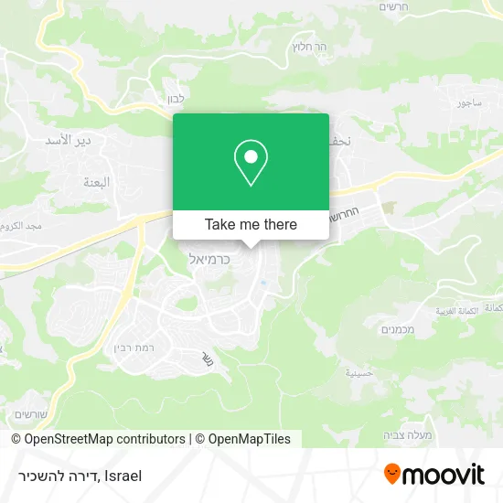 Карта דירה להשכיר