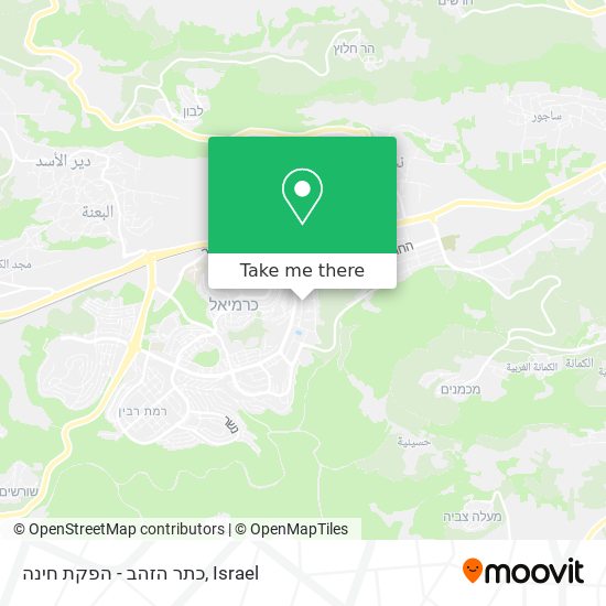 כתר הזהב - הפקת חינה map