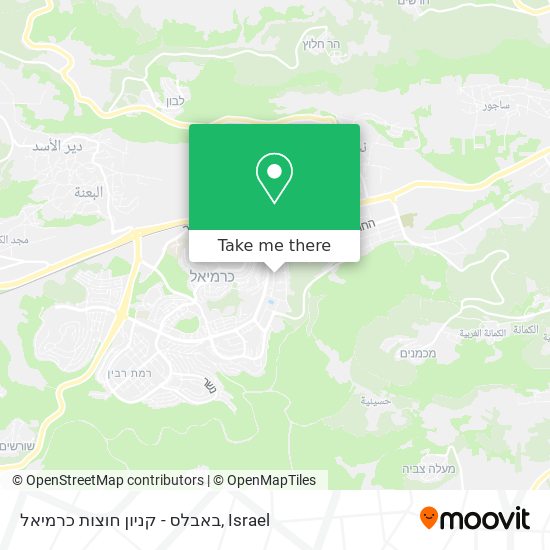 באבלס - קניון חוצות כרמיאל map