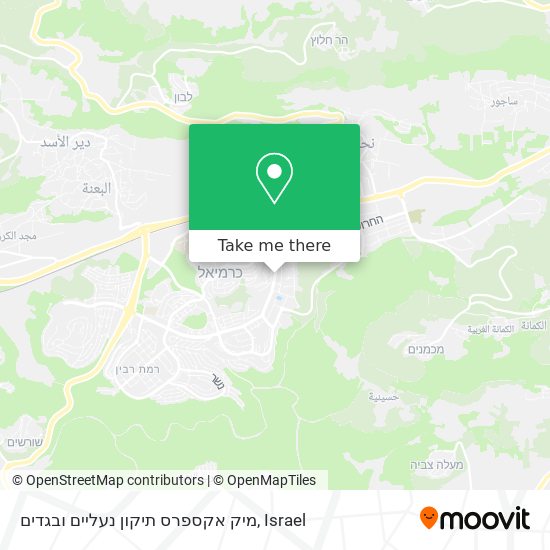 מיק אקספרס תיקון נעליים ובגדים map