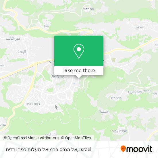 אל הנכס כרמיאל מעלות כפר ורדים map