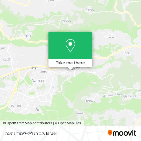 לב הגליל-לימוד נהיגה map