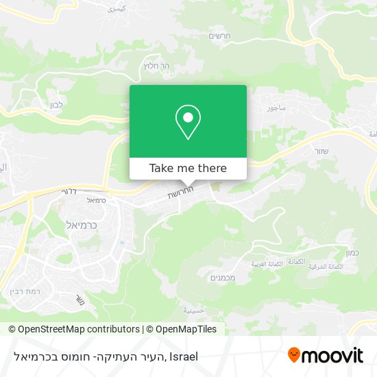 העיר העתיקה- חומוס בכרמיאל map