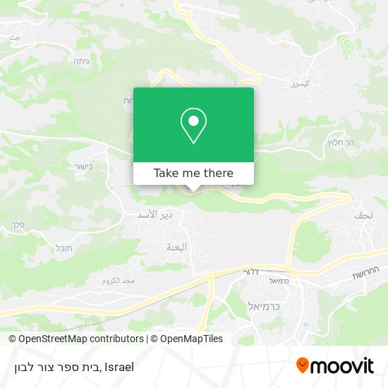בית ספר צור לבון map