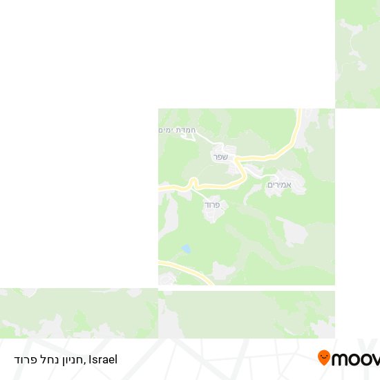 Карта חניון נחל פרוד