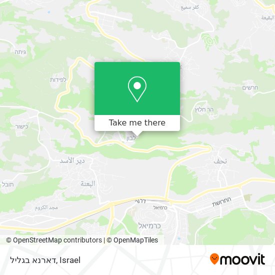 דארנא בגליל map