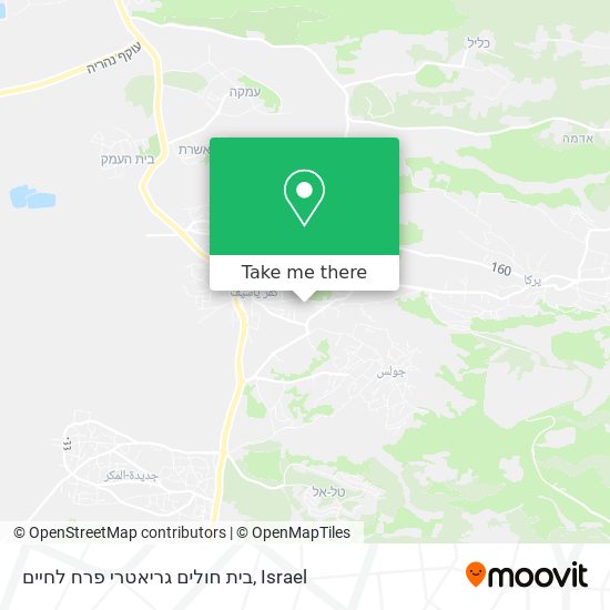 בית חולים גריאטרי פרח לחיים map