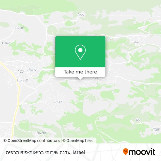 עדנה שירותי בריאות-פיזיותרפיה map