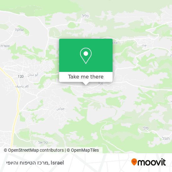 מרכז הטיפוח והיופי map