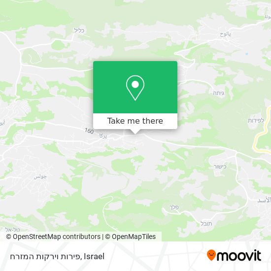 Карта פירות וירקות המזרח