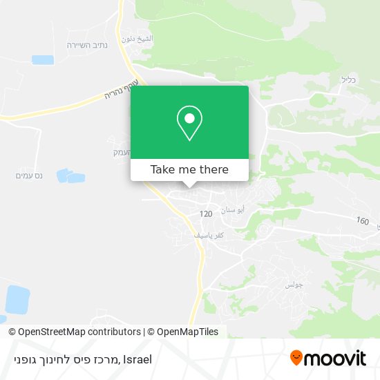 מרכז פיס לחינוך גופני map