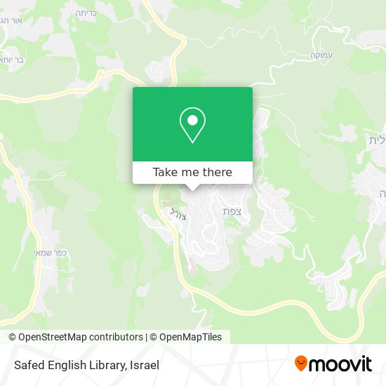 Safed English Library map