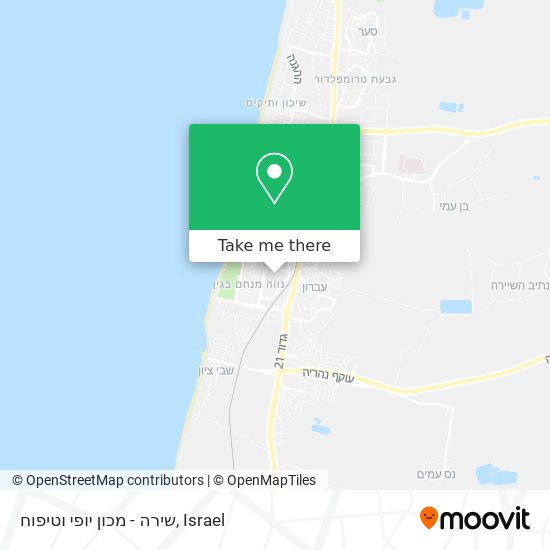 שירה - מכון יופי וטיפוח map