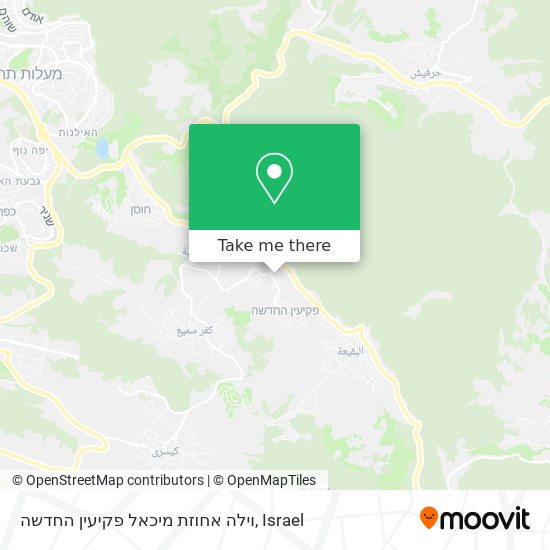 וילה אחוזת מיכאל פקיעין החדשה map