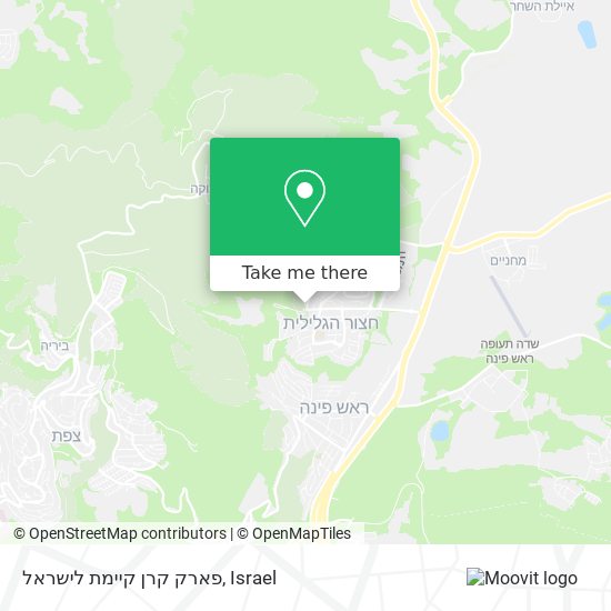 פארק קרן קיימת לישראל map