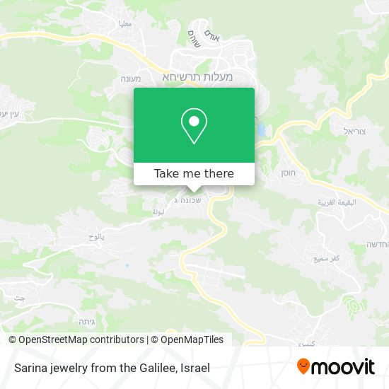 Карта Sarina jewelry from the Galilee