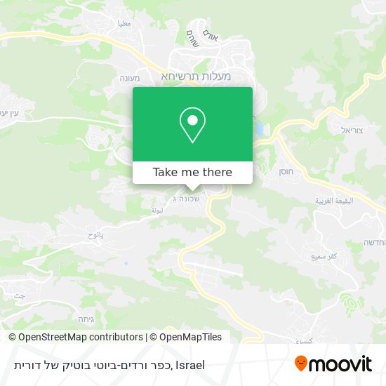 כפר ורדים-ביוטי בוטיק של דורית map