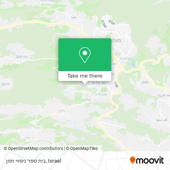 בית ספר ניסויי תפן map