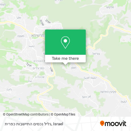 גליל נכסים התיישבות כפרית map