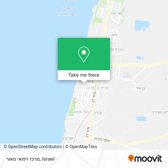 Карта מרכז רפואי מאור