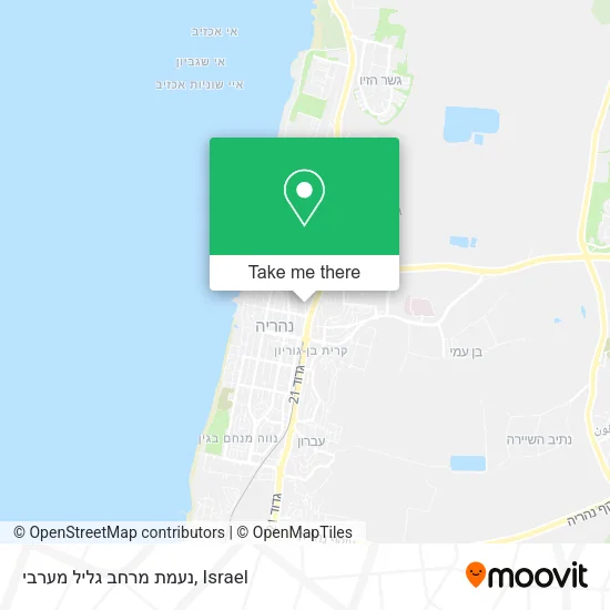 Карта נעמת מרחב גליל מערבי