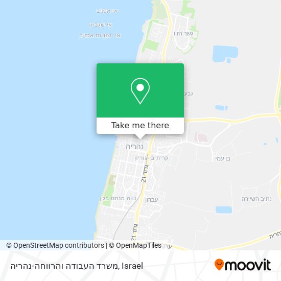 משרד העבודה והרווחה-נהריה map