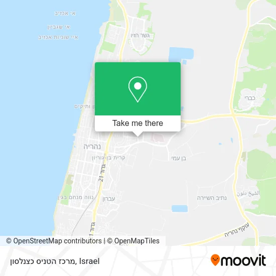 Карта מרכז הטניס כצנלסון