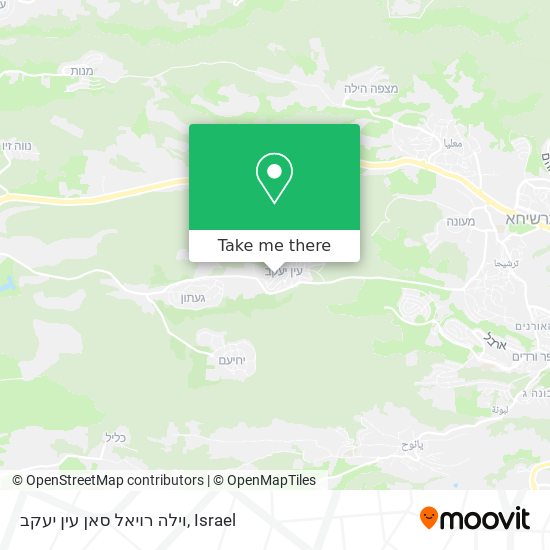 וילה רויאל סאן עין יעקב map