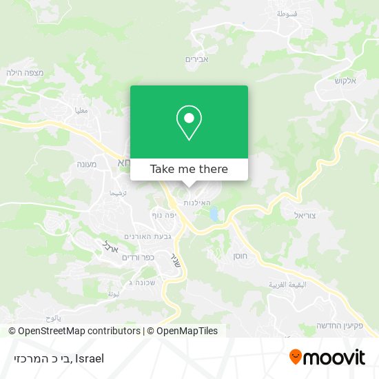 בי כ המרכזי map