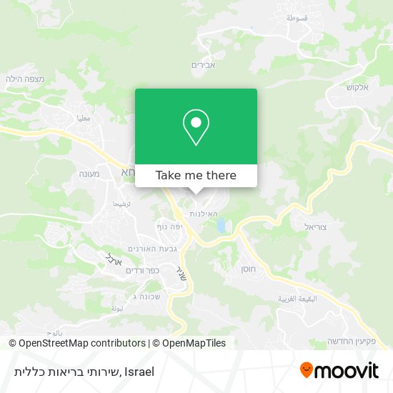 שירותי בריאות כללית map