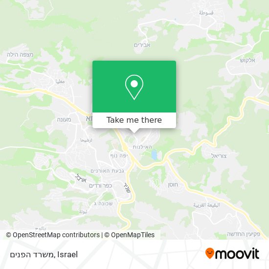 משרד הפנים map