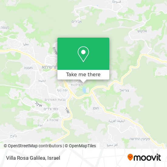 Villa Rosa Galilea map