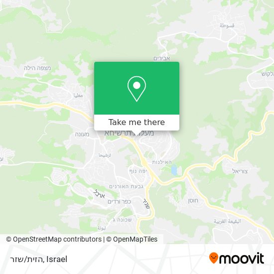 הזית/שזר map