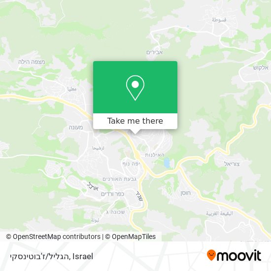 הגליל/ז'בוטינסקי map