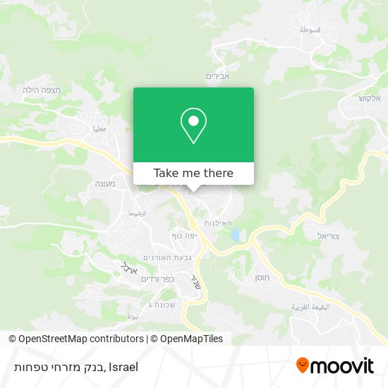 בנק מזרחי טפחות map