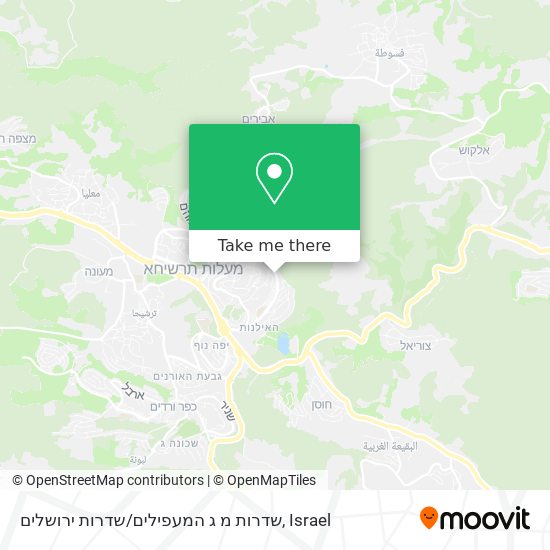 Карта שדרות מ ג המעפילים / שדרות ירושלים