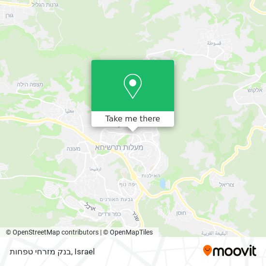 בנק מזרחי טפחות map