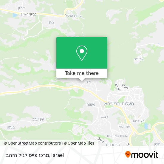 מרכז פייס לגיל הזהב map