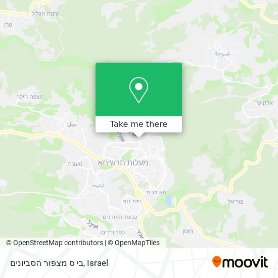 בי ס מצפור הסביונים map