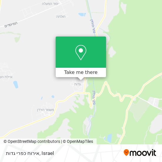 אירוח כפרי גדות map