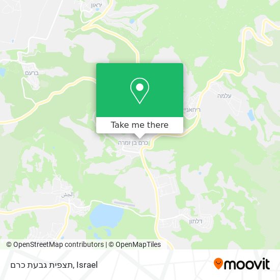 תצפית גבעת כרם map